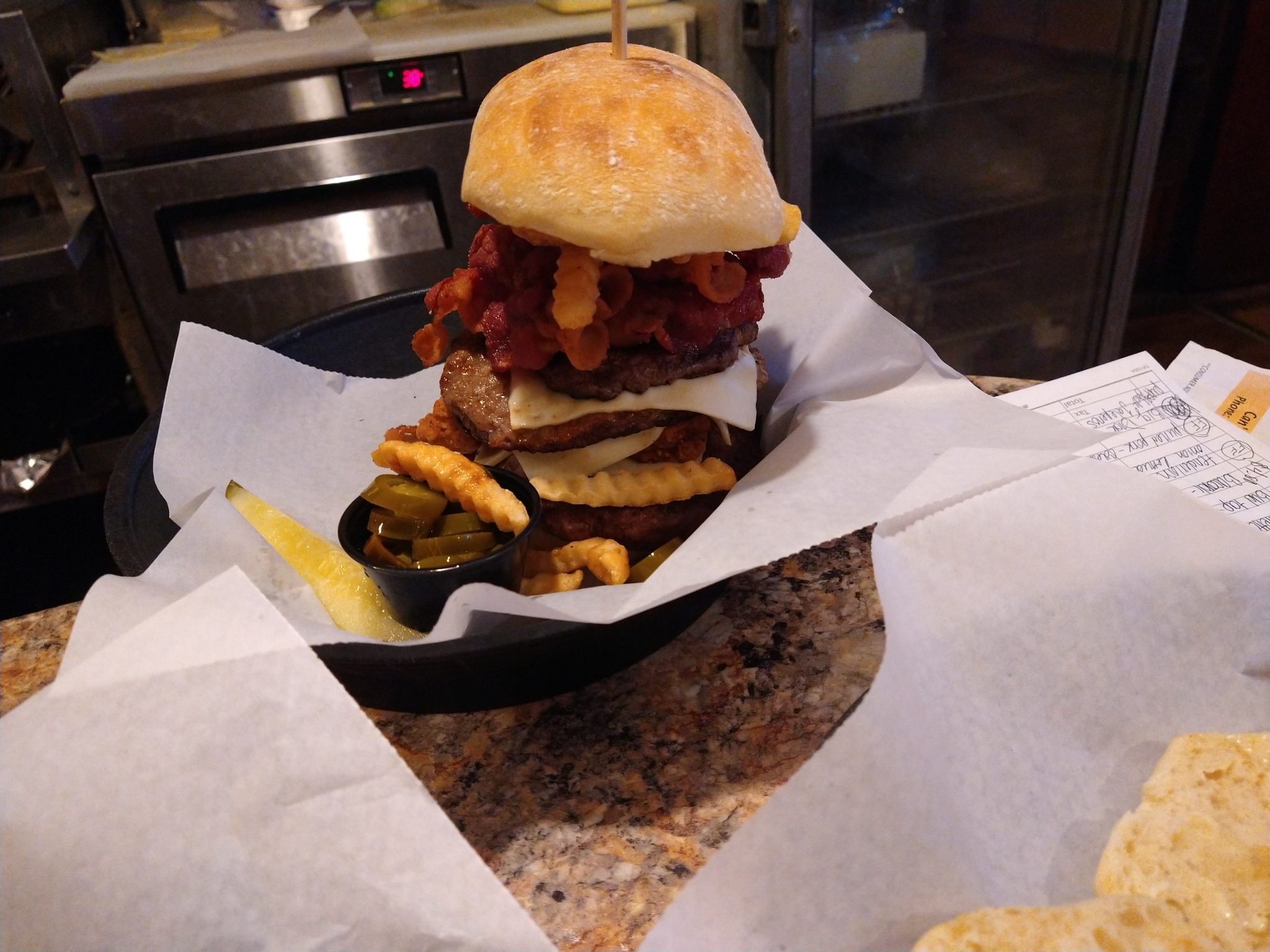 The Big Dick Burger at Bay Point Bar & Grill